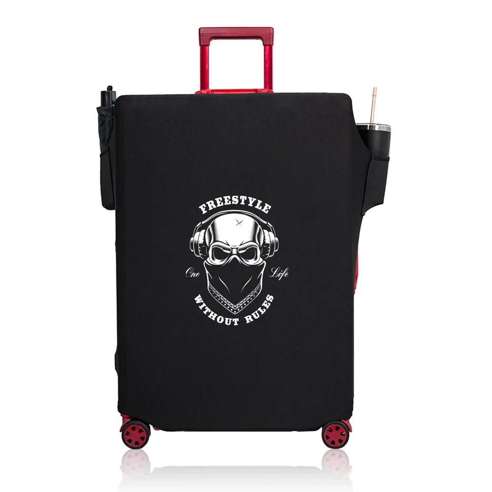 Luggage Cover Wear Resistant Durable Travel Case Compartment Protective Cover Elastic Fabric Dust Cover Accessories Skull Series