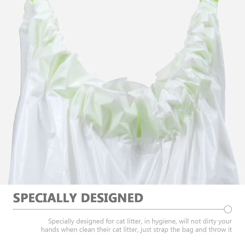 

1Set Sturdy Cat Litter Bag Multiuse Drawstring Design Large Capacity Durable Practical Home Use Cat Litter Bags