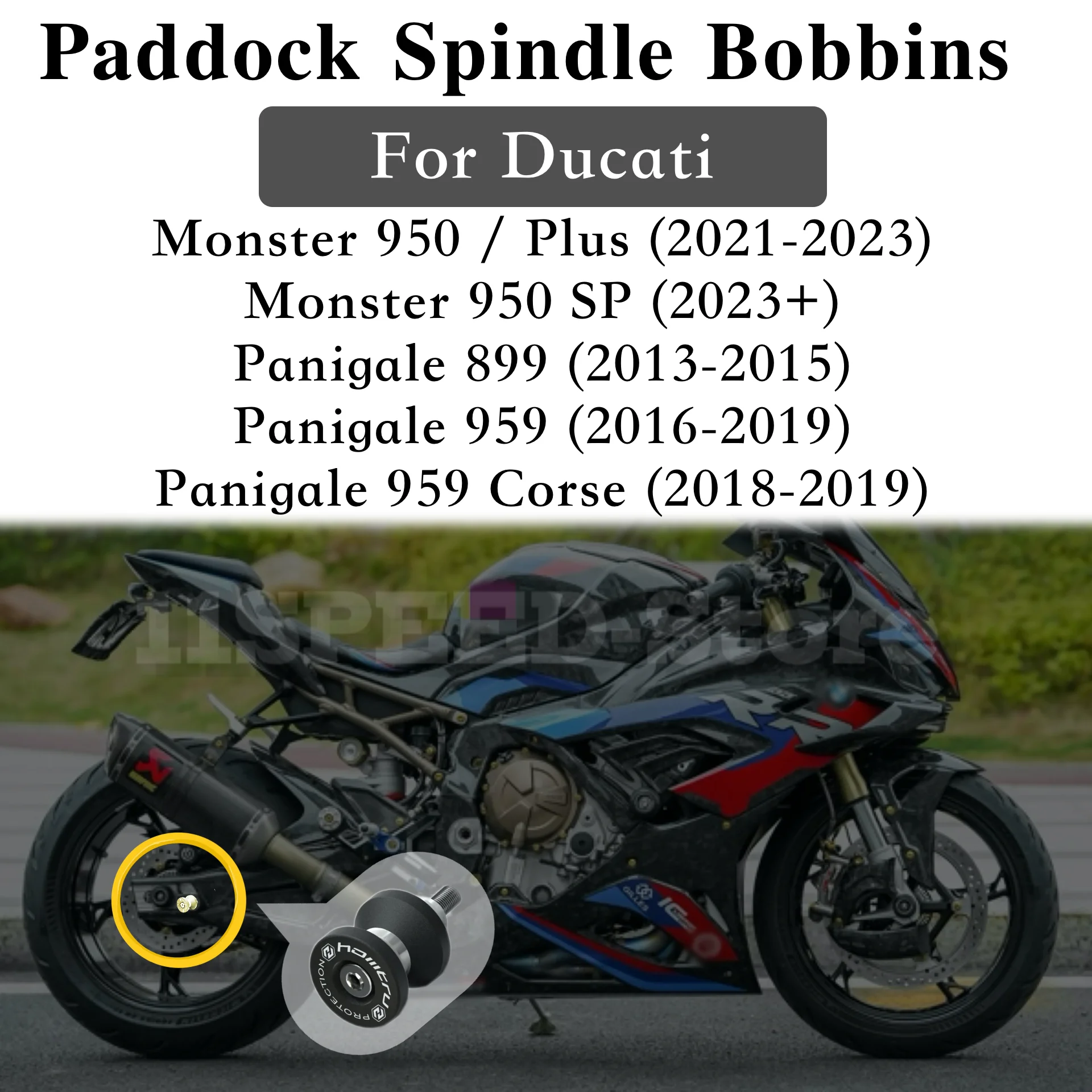 

Шпульки Paddock для Ducati Monster 950 PLUS SP Panigale 899 Panigale 959 2013-2023 защитные аксессуары для мотоциклов