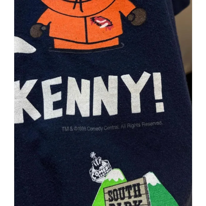 Summer Kenny McCormick South Park Funny Cartoon Anime Peripheral Print Crew Neck Short Sleeve T-Shirt