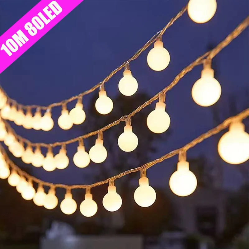 

10 м гирлянда, рождественские огни, елка, мульти-кулор, 5 В, гирлянды, шары, Usb, светильники для кемпинга, гирлянды, светодиодные фонари, украшения