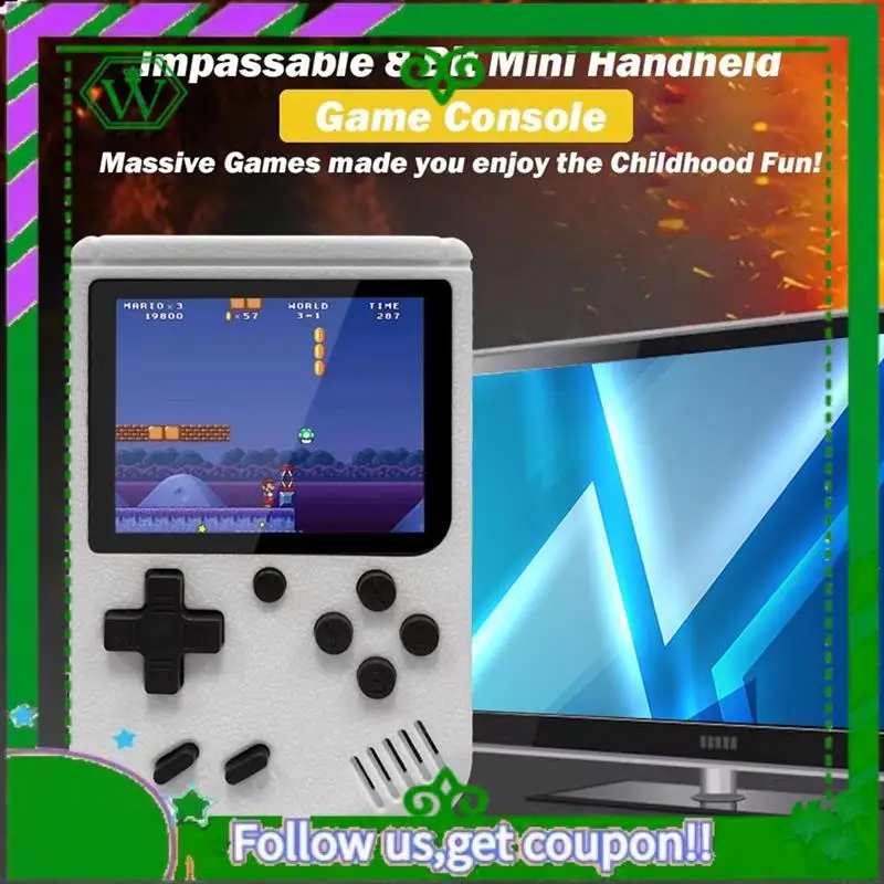 Reliable-400-In-1 Video Game Console Retro Mini Game Plyer 3.0 Inch Color Pocket TV Game Console Dual Handheld Gamer Player Reus