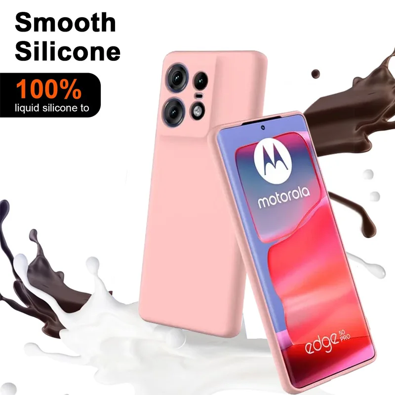 Original Liquid Silicone Moto EDGE 40 NEO Cases for Motorola G84 G54 G POWER G Play G72 G53 G82 G32 G52 Shockproof Cover Caque