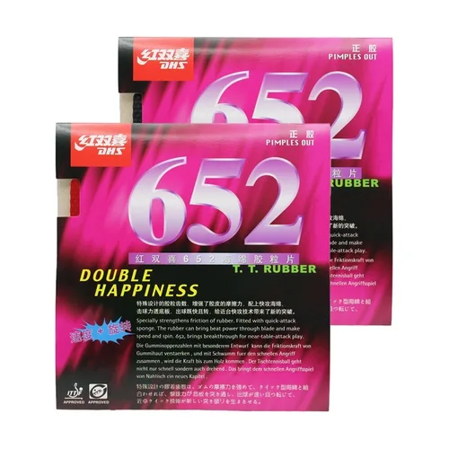 DHS 652 goma de tenis de mesa Original ataque rápido + bucle pips-out DHS esponja de ping pong