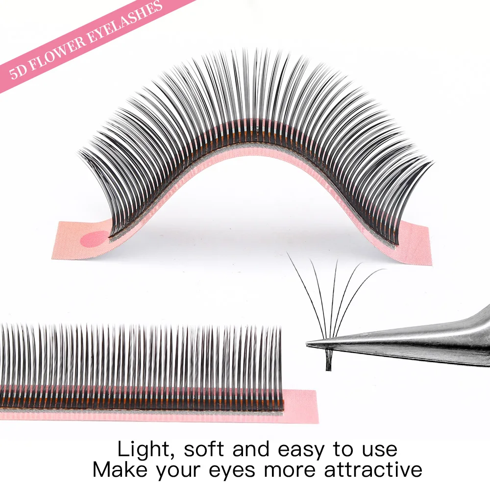 YOUNG LASH-extensiones de pestañas postizas 5D Flora, volumen prefabricado, estilo de flor 5D, fácil de ventilar, logotipo privado Natural y suave