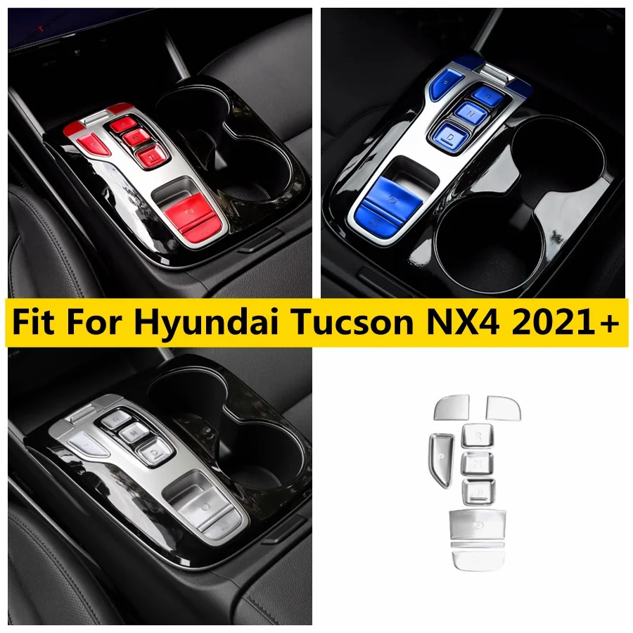 

For Hyundai Tucson NX4 2021 2022 2023 Aluminum Auto Electronic Handbrake ESP Button Cover Trims Stickers Decoration Accessories