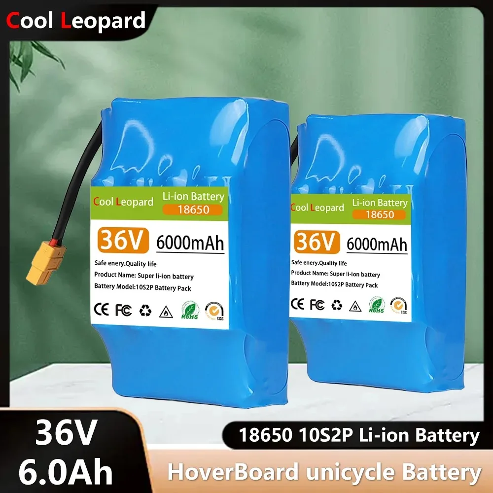 

Высококачественная литий-ионная аккумуляторная батарея 36 В, 6000 мАч, 10S2P для электрического самобалансирующегося скутера, ховерборда и моноцикла