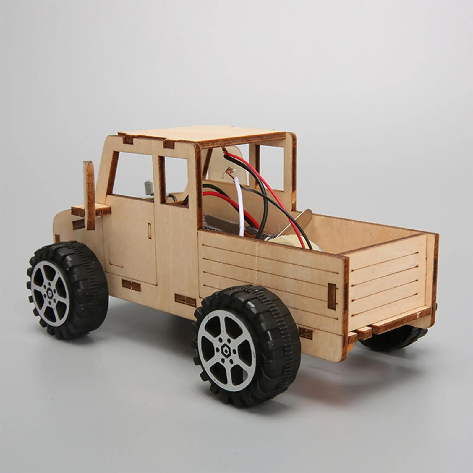Interactive Voice Control Car Toy Wooden Puzzle Assembly Set for Children Hands on STEM Learning Fine Motor Skills Development