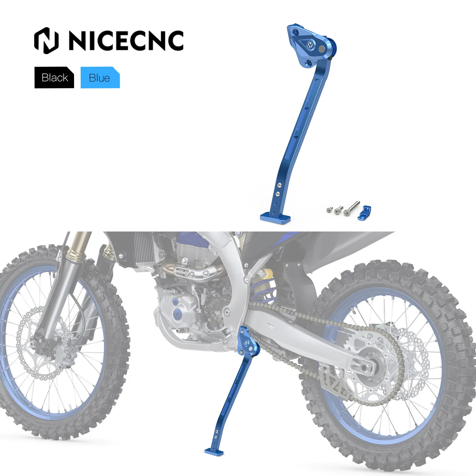 

NICECNC For 2024 2023 Yamaha YZ450F YZF450 YZ 450F YZF 450 2024 Motorcycle 2 Level Adjustable Kickstand 1.25‘ Lowering Link Kit