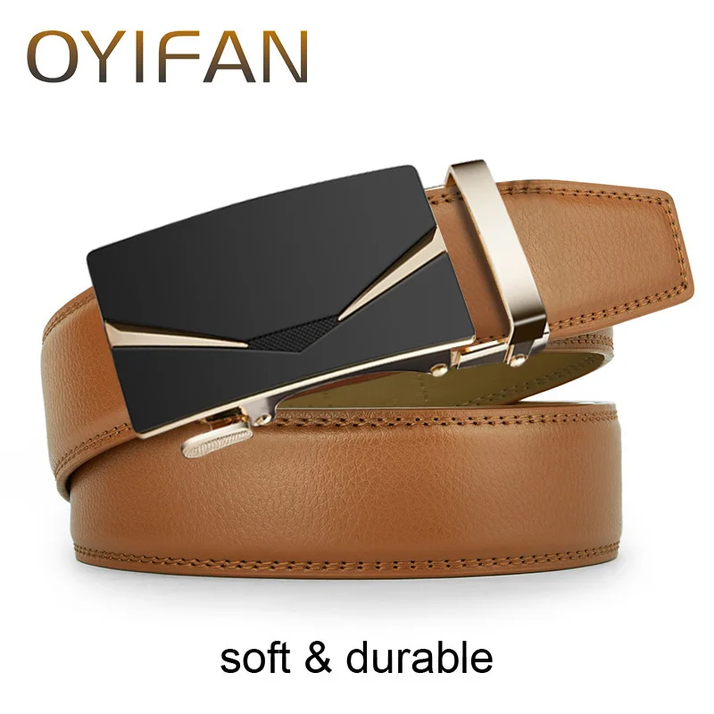 

Мужские ремни из натуральной кожи, ремни из воловьей кожи с автоматической пряжкой из сплава, деловой повседневный роскошный дизайнерский ремень для мужчин, 3,5 см Ceinture