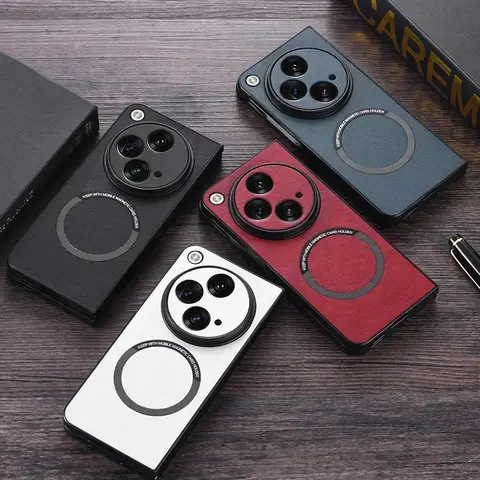 Funda For OPPO Find N3 Case Magnetic PU Leather + TPU Protective Back Wireless Charging Cover for OnePlus Open