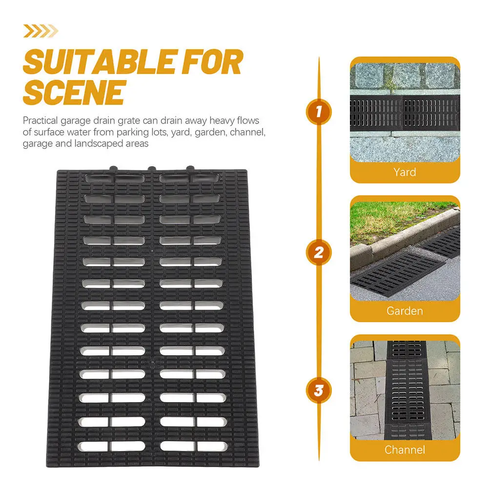 3Pcs Drainage Grate Outdoor Drain Cover Heavy Duty Floor Drain Grate for Driveway Kitchen Courtyard Garden Rainwater Trench