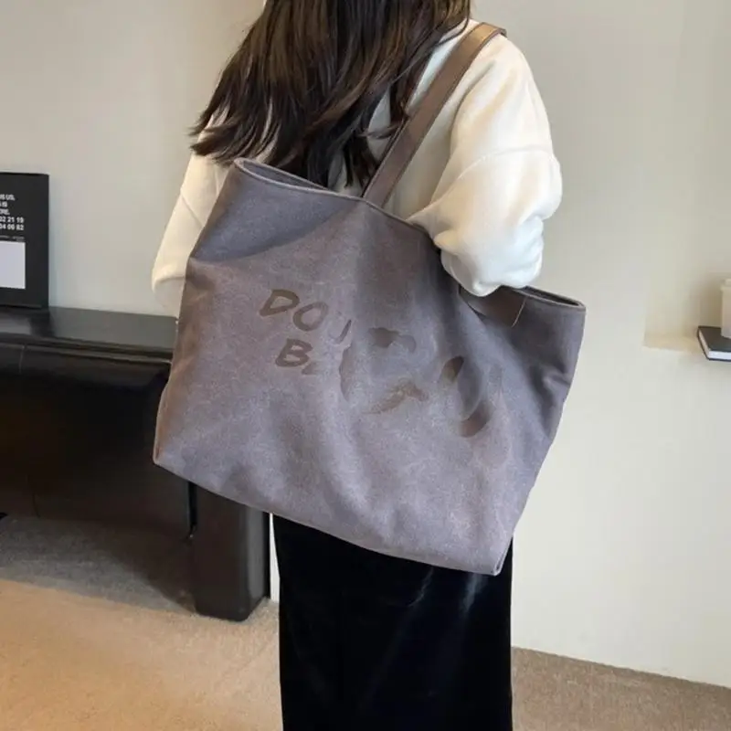 

Fashionable Shoulder Bag for Women Roomy Shopper Purse Trendy Canvas Handbag 20CA