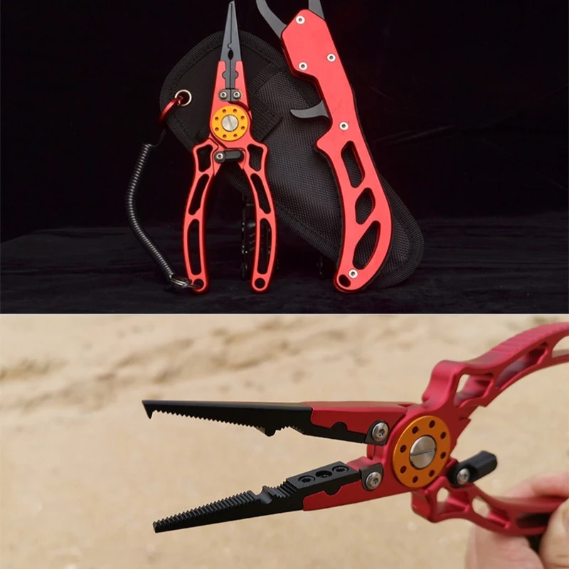Multifunctional Aluminum Alloy Fishing Pliers & Fish Gripper Combo Set, Line‑Cutting Fish Control Angling Hand Tools