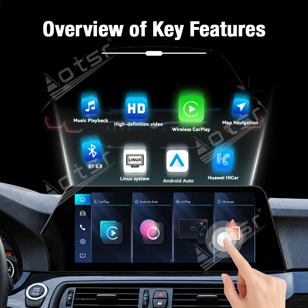 12.3” Linux CarPlay For BMW 5 Series / 5 Series GT (2011–2012) CIC Car Multimedia Player Radio Tape Recorder