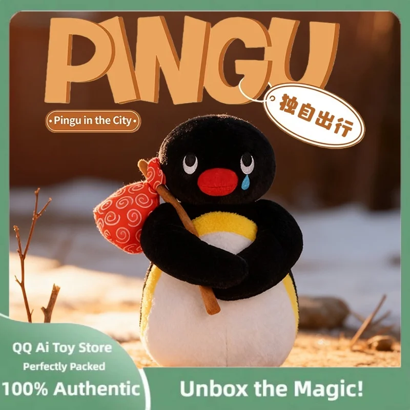 

Новая оригинальная плюшевая игрушка Pingu, пингвин, счастливый шеф-повар, серия, милая кукла, мягкая обнимающаяся игрушка-сюрприз, модные игрушки, подарок для нее