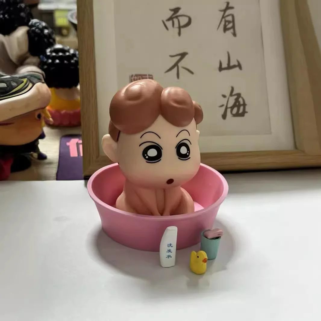 Anime Crayon Shin-chan Himawari Q Version nimm ein Bad Actionfigur PVC Modell Spielzeug Puppe Schreibtisch Dekor Sammlergeschenke