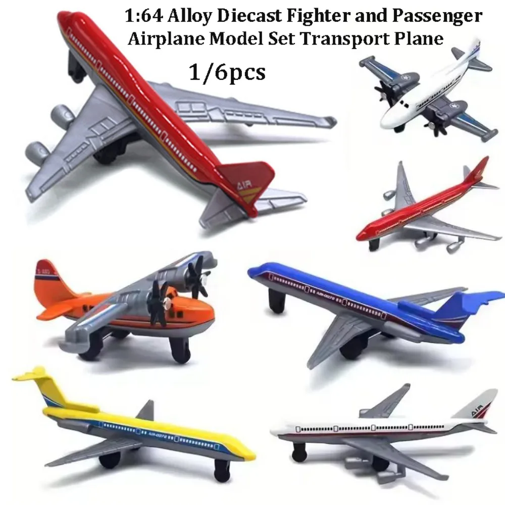

1/6 шт. Высококачественные металлические модели самолетов-истребителей 1:64 из сплава, разноцветные, для декора дома