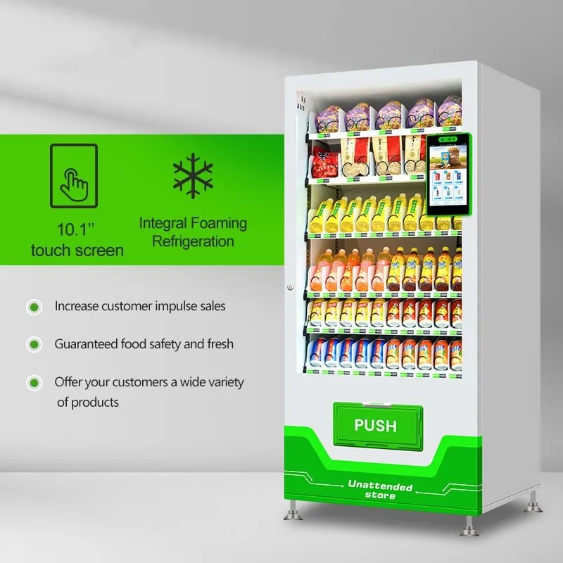 

Touch Screen Vending Machine QR Code Cashless Vending Machine Without Coin And Bill