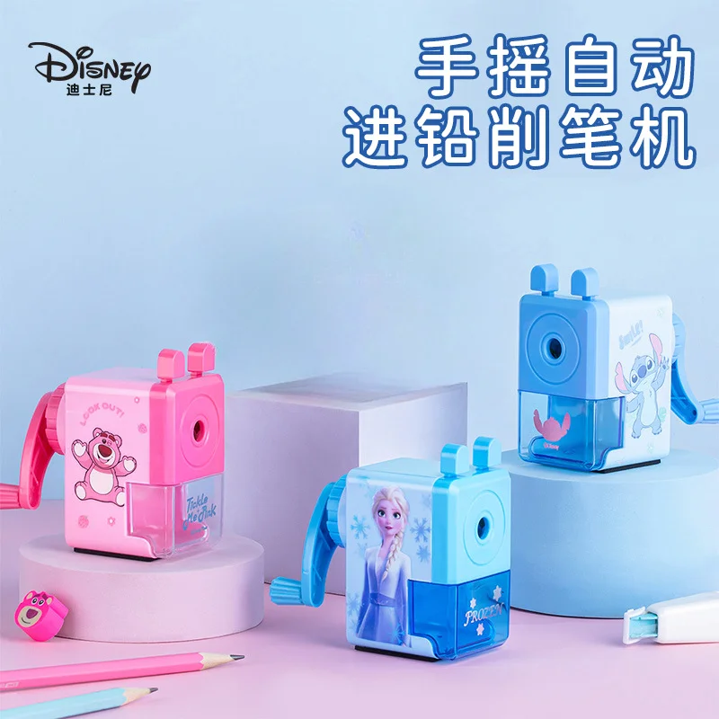 

Disney Anime Stitch Manual Operation Pencil Sharpener Cartoon Series Student Safe Hand-cranked Single Hole Sharpener Stationery