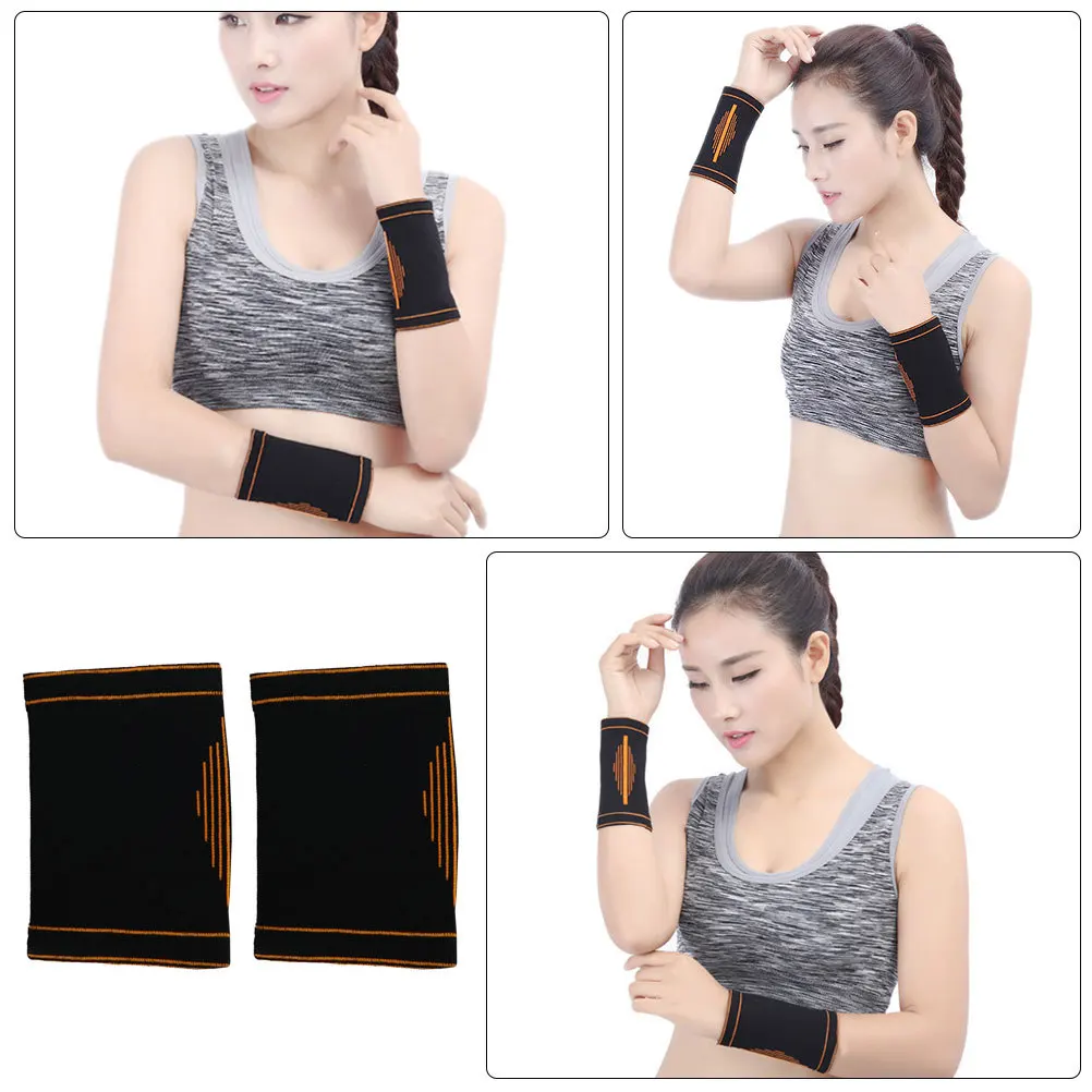 

2Pcs Sports Wrist Support Breathable Bracer with Super Elasticity for Workout Comfortable Unisex Wrist Protector