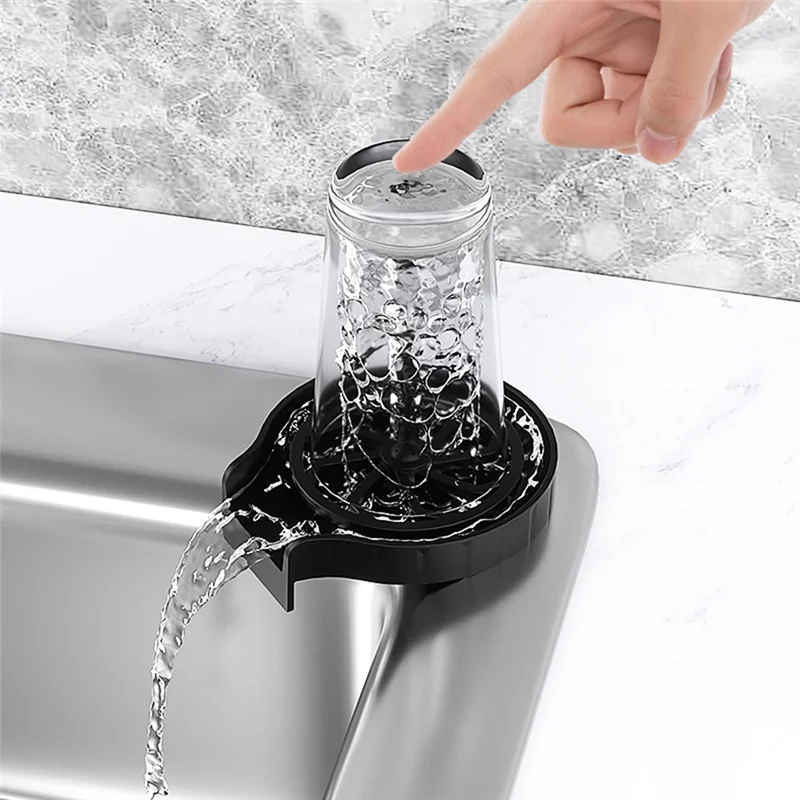

High Pressure Faucet Glass Rinser Set For Kitchen Sink Automatic Glass Cup Washer Beer Coffee Milk Tea Cup Cleaner