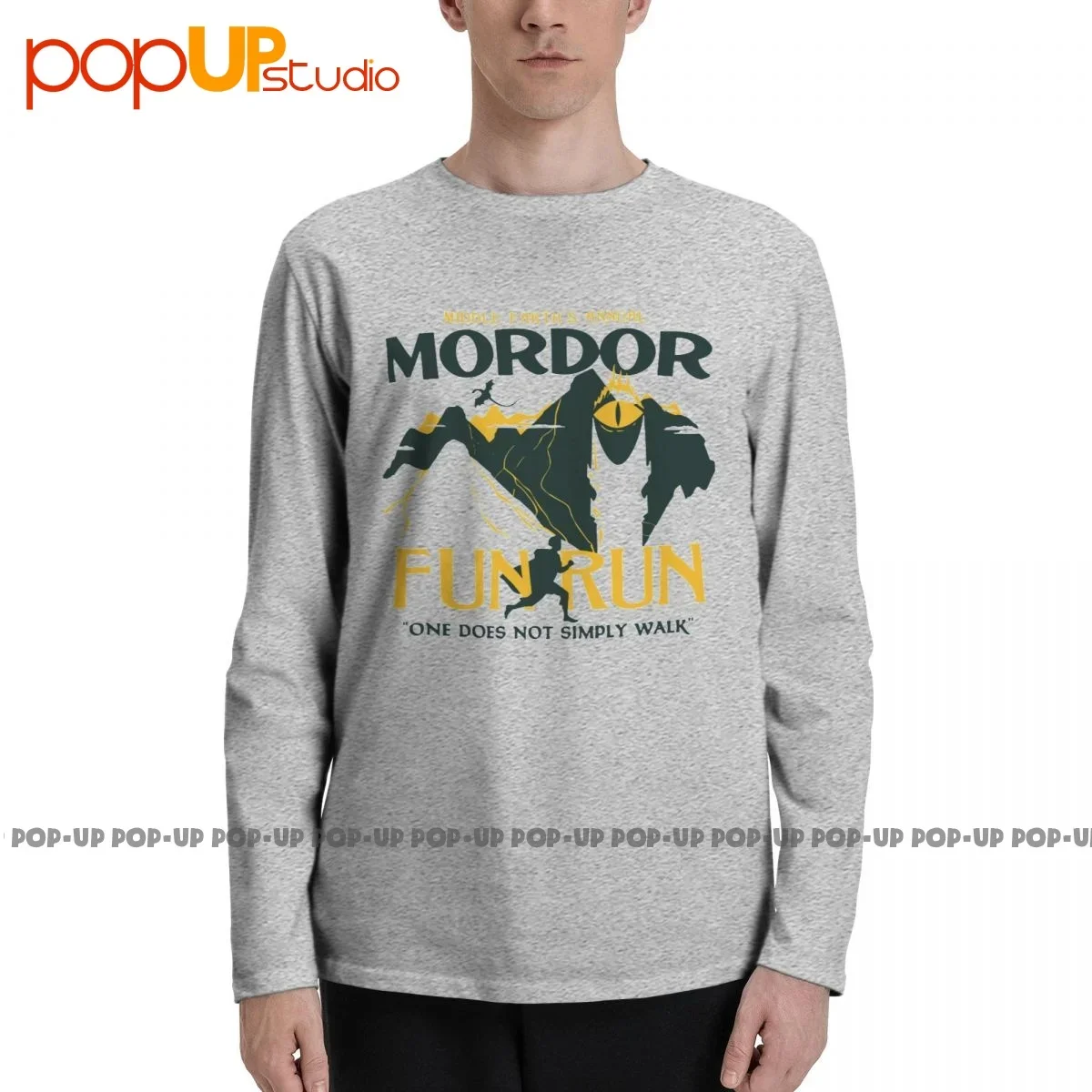 Mordor Middle Earth Fun Run Tolkien Long Sleeve T-Shirts T-shirt Tee Cool Funny Hipster Comfortable