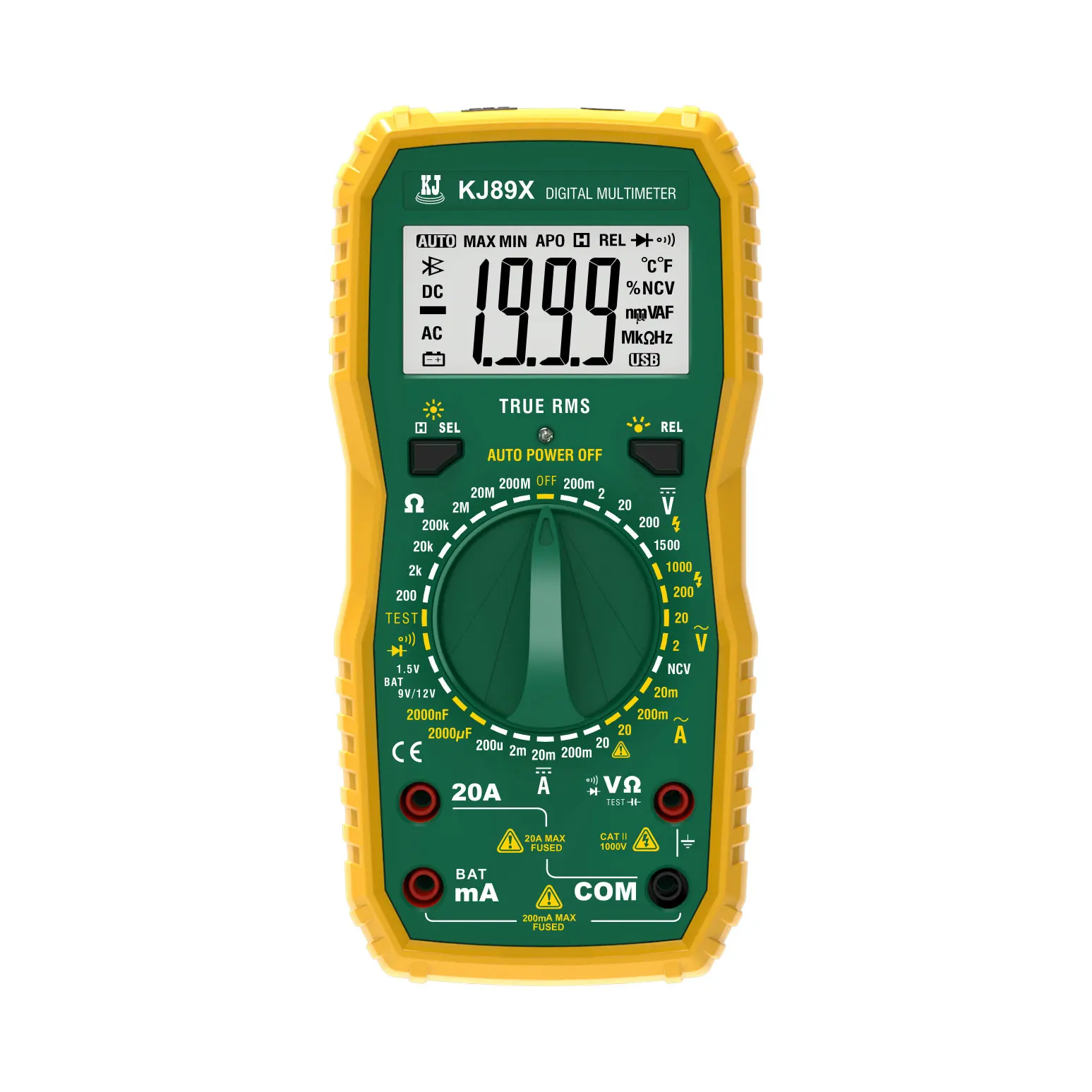 Professional Photovoltaic Multimeter: 1500V DC Voltage, True RMS, Battery Test Mode, Capacitance - for Solar Panel & System Main