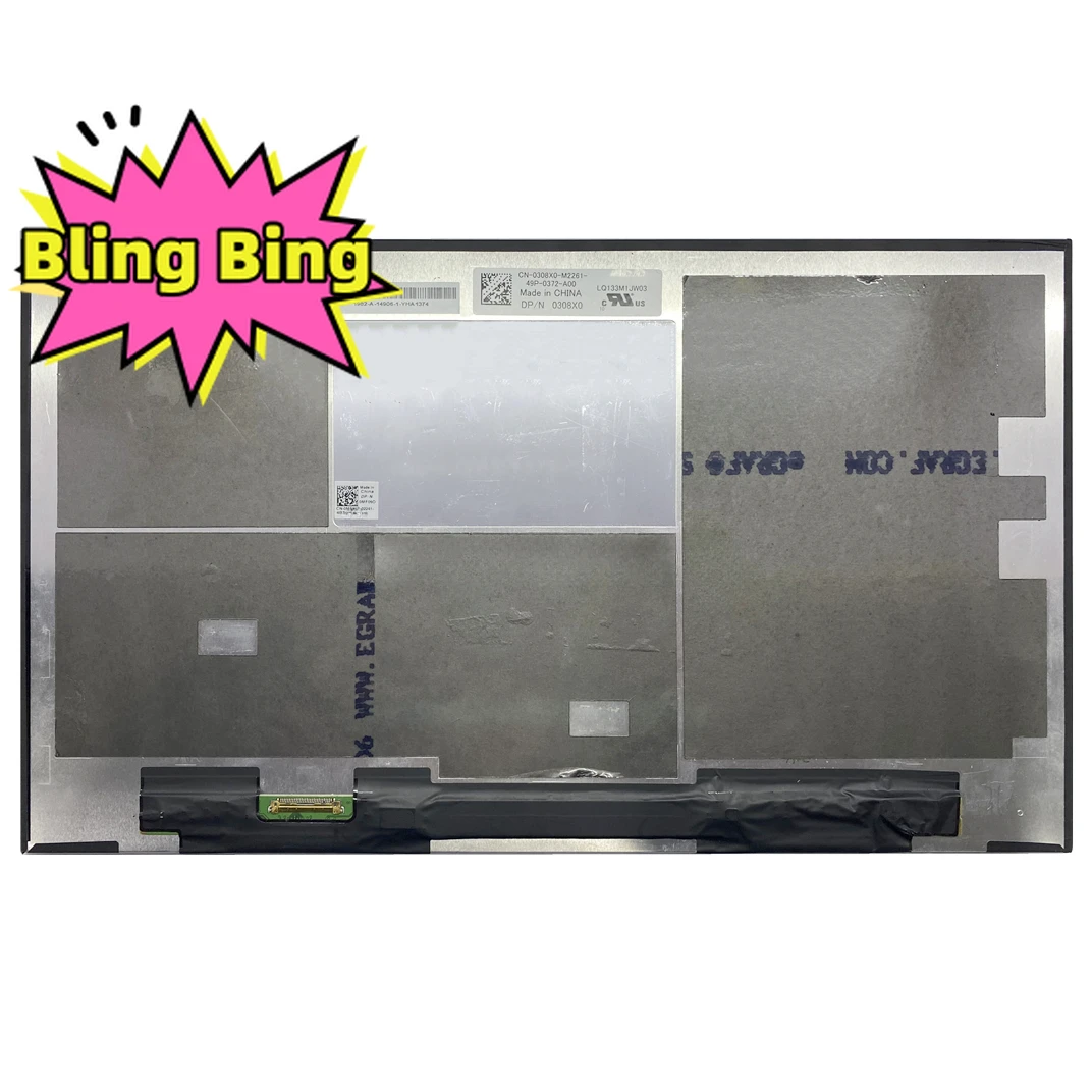 

LQ133M1JW03 13.3" IPS 1920×1080 display Slim edp 30pin Matrix Panel FOR Dell DP/N:0308X0 308X0 Replacement Lcd Screen