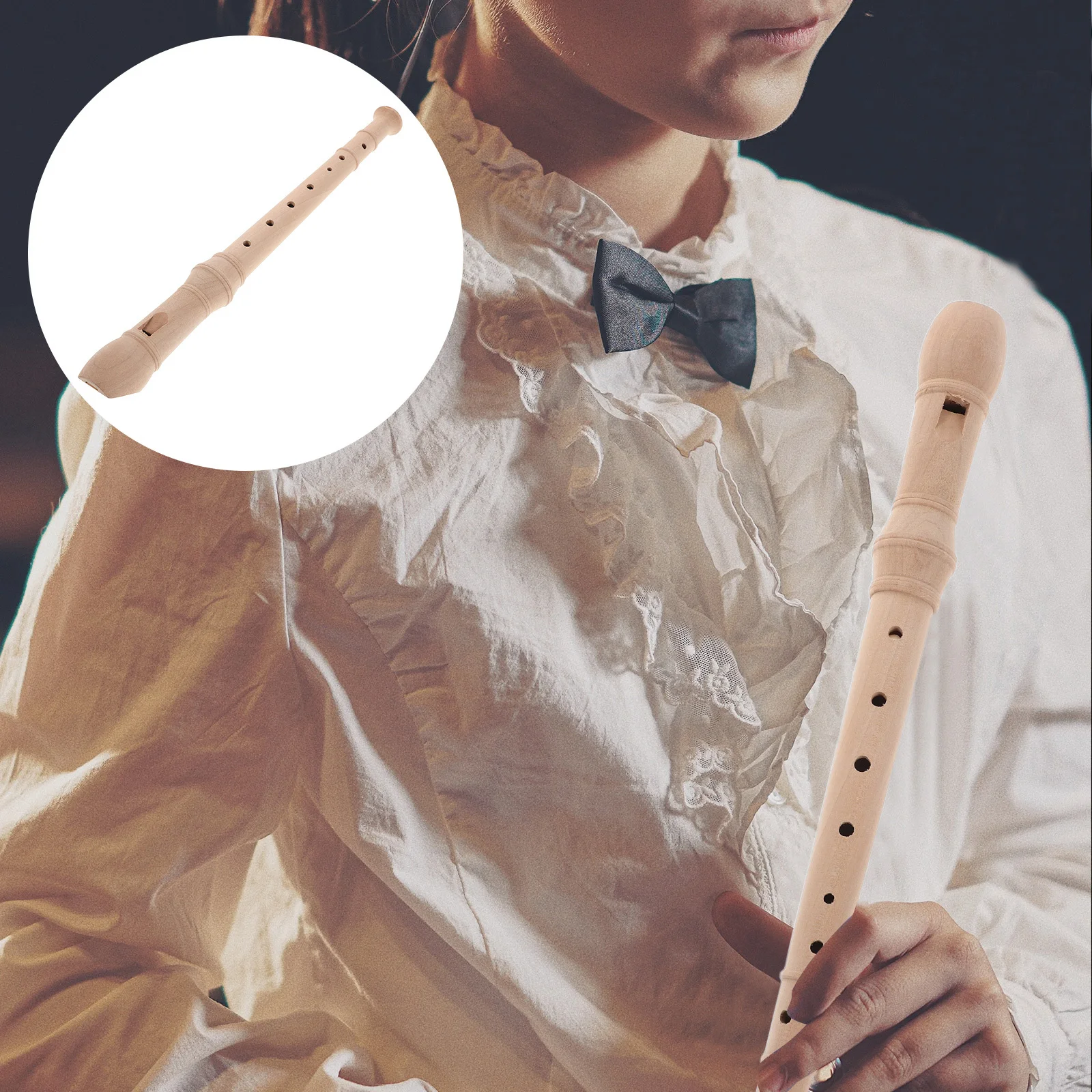 

Kids Soprano Recorder Wooden Children'S Musical Instrument For Beginners Lightweight Clear Sound School Music Class