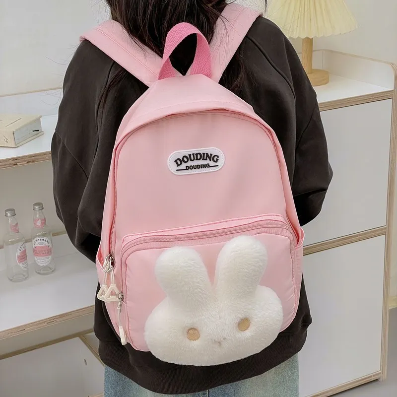 Zaino per bambini Zaino per bambini con coniglio carino per nuove ragazze per viaggi quotidiani Borsa da scuola per asilo alla moda per bambini coniglietto dei cartoni animati