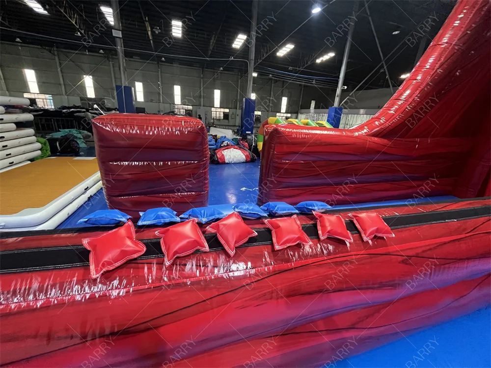 باري تحدي سباق المزدوج ألعاب رياضية المدرج حبل واسع النطاق نفخ الترامبولين الحارس بنجي تشغيل للأحداث