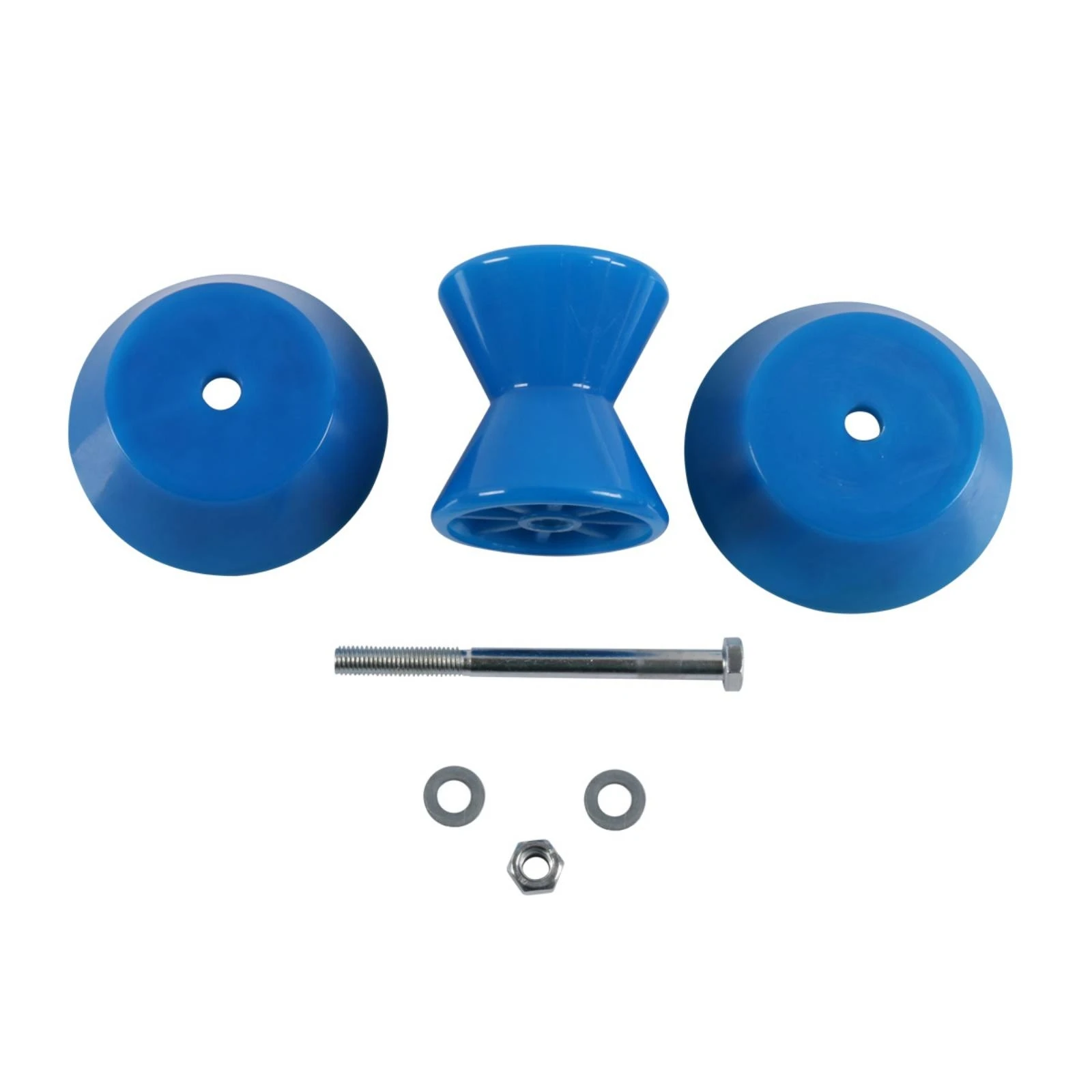 Blue PU Trailer Bow Roller Cushioning PU Bow Roller Assembly Replacement Easy to Install for Marine Maintenance, Workshops