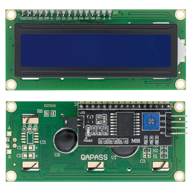 Module LCD écran bleu vert IIC/I2C 1602 pour Arduino 1602 LCD UNO R3 Mega2560 LCD1602 + IC2