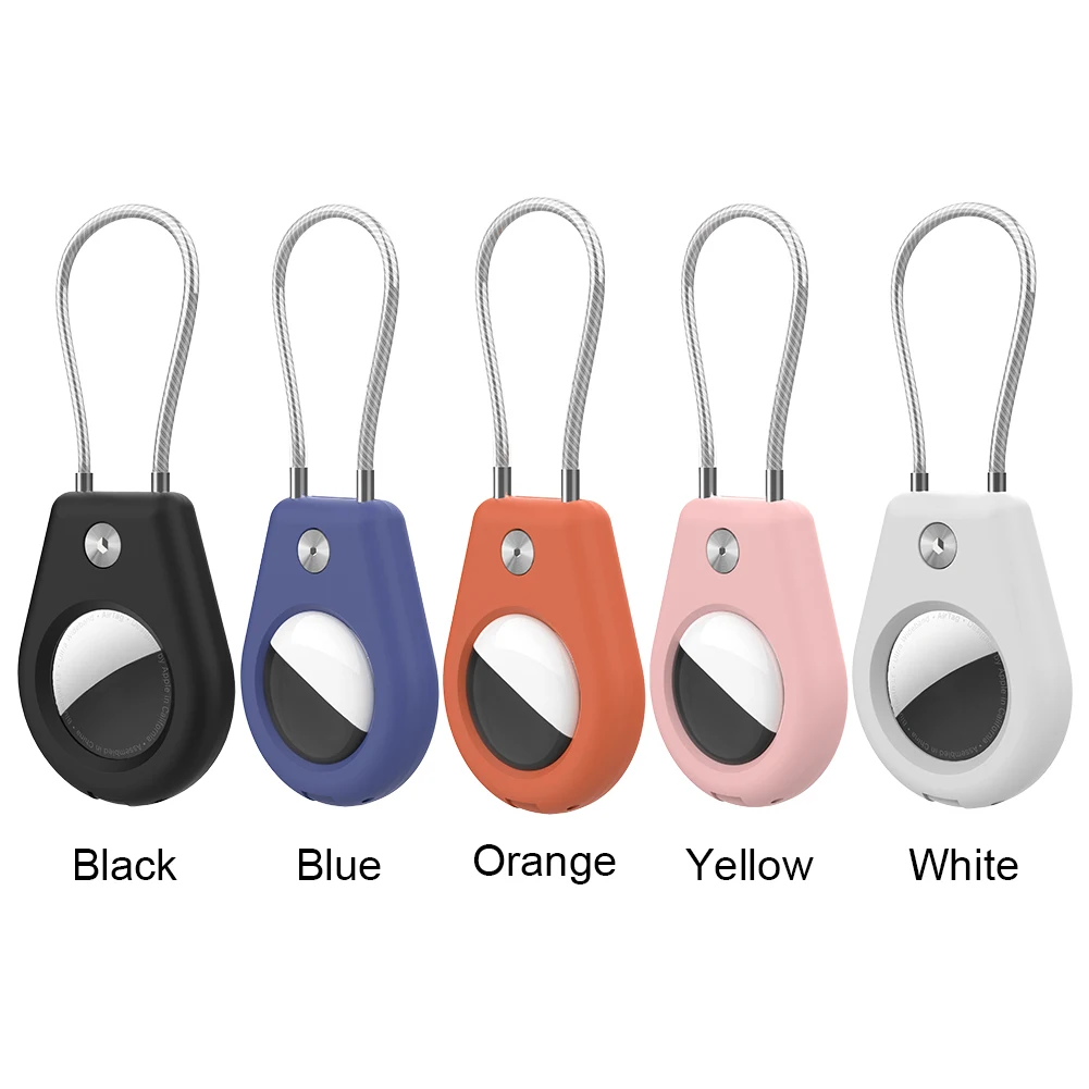 Для Apple AirTag брелок-держатель с проводом и кабелем, защитный чехол с защитой от потери, устойчивый к царапинам чехол для ключей, рюкзаки для вещей домашних животных