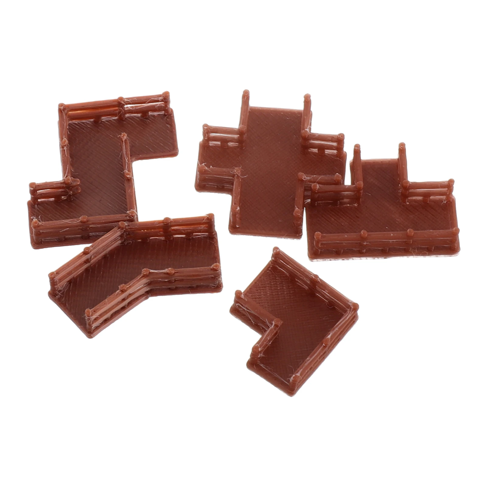 5pcs Micro L scape Staircase Brown Plastic Fish Tank Decor Small Aquarium Accessories Terrarium Platform Mini Scenery