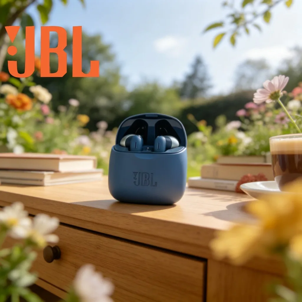 JBL TUNE225TWS Wireless Bluetooth Earbuds, Noise Cancelling Gaming Transparent Design Premium Stereo Ideal Gift