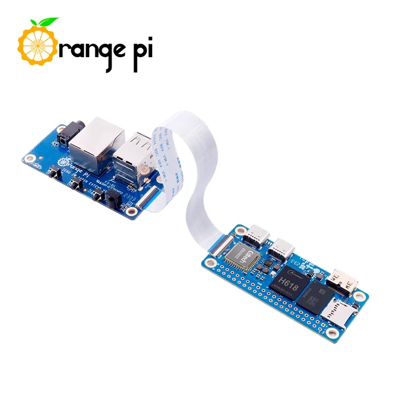 TechHP Orange Pi Zero 2 W 4G+Extension Board+Power Supply Mini PC WiFi5+BT5.0 DDR4 H618 Orange Pi Zero 2W SBC Single Board Compu