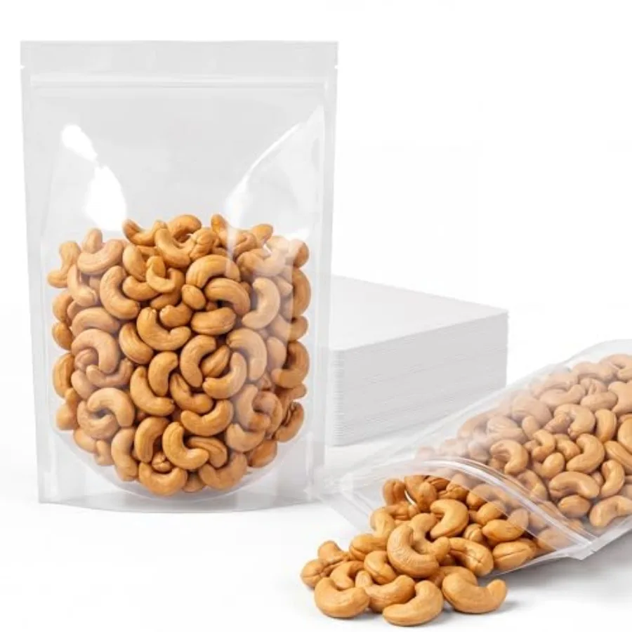 00 Pcs Resealable Bags, Outer Size 3.9" x 5.9" Inner Size 3.5" x 4" Clear Stand Up Zipper Bags for Packaging Products, Herbs, S