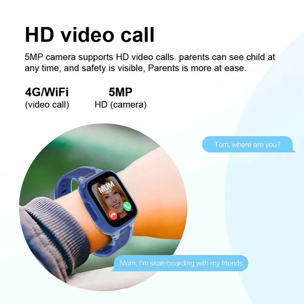 Global Version LAGENIO K2 4G Kids Smart Watch WIFI SOS GPS Tracker APP Install Smartwatch 5MP Camera Video Call Phone Watch