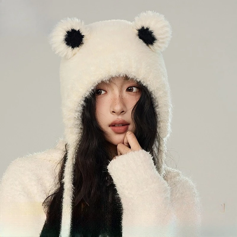 South Korea's New Fashion Cute Cartoon Frog Eyes Knitted Hat Girls Winter Versatile Warm Age-reducing Warm Wool Hat Tide