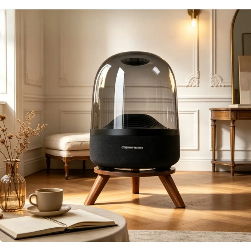 Speaker Stand for Harman Kardon Aura 2/3/4 & SoundSticks 4/5, Anti-Vibration Shockproof Base, Sturdy Mount for Home & Office