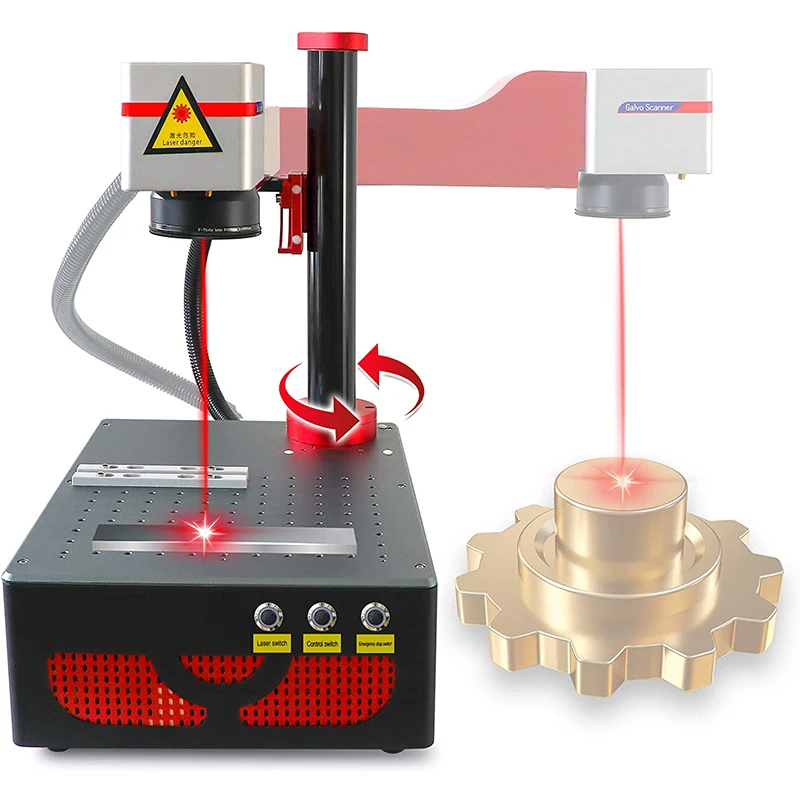 Fiber Laser Marking Machine 20W  110V Fiber Laser Engraver with 110x110mm Lens for Metal,Acrylic,PVC,ABS Fiber Laser Marker