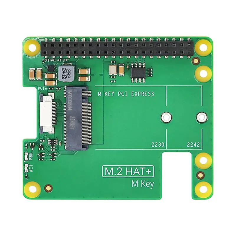 Reliable-For Raspberry Pi 5 M.2 HAT+ Gen2 Gen3 NVME M.2 SSD 2230/2242 Size M Key PCI Express GPIO Expansion Board,For Raspberry