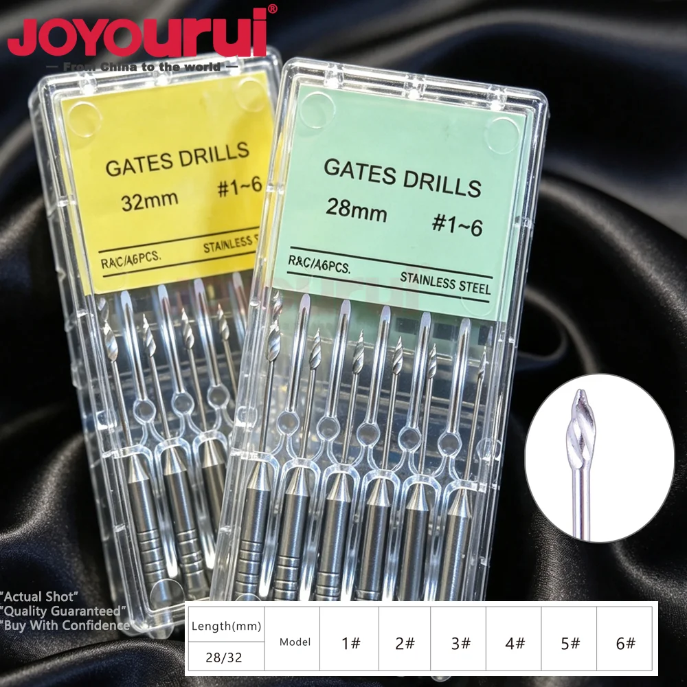 32mm/28mm Engine Use Stainless Steel Peeso Reamers Rotary 1-6# Dental Endodontic Drill Gates Glidden Endo Files Burs Tools Tips