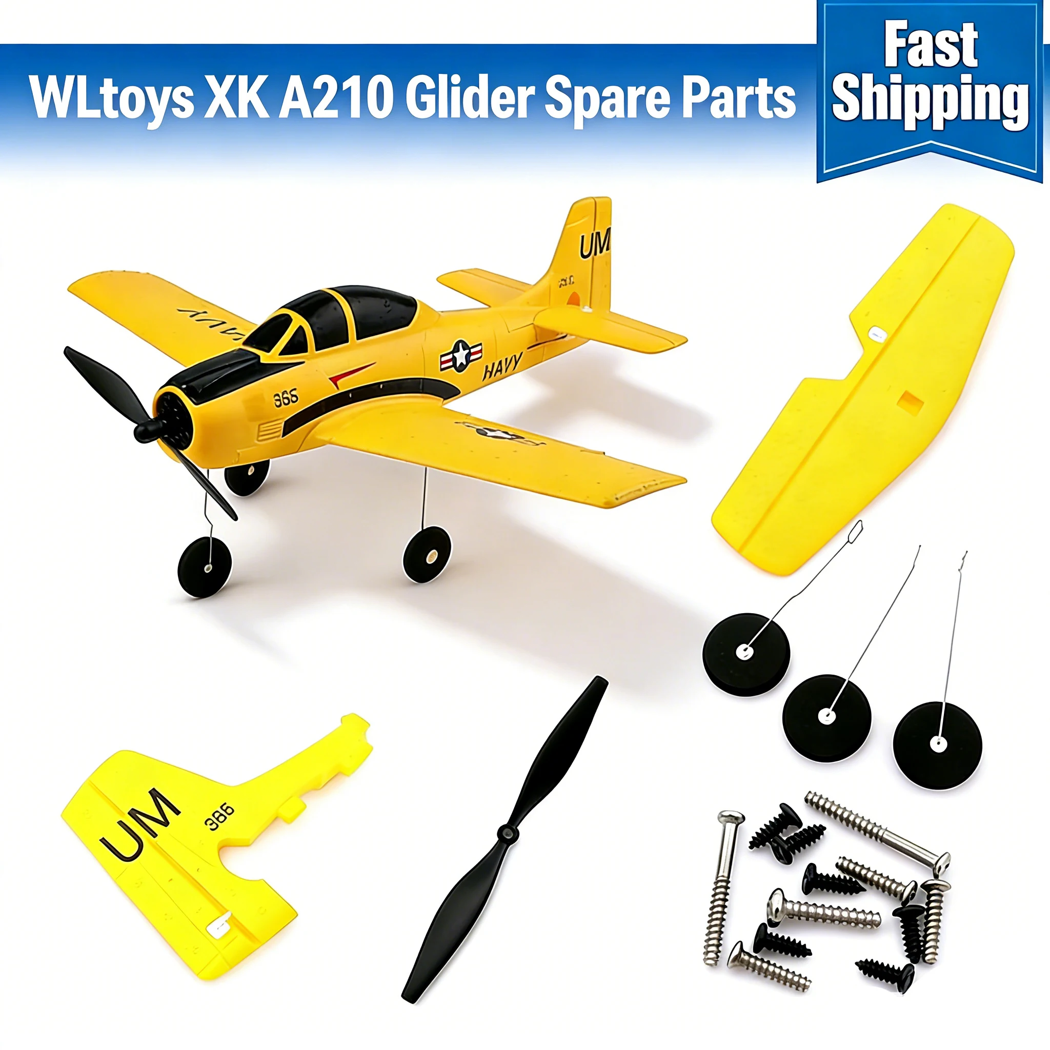 

Wltoys XK A210 T28 RC Drone Spare Parts Motor Gear Blade Remote Control Main Board Screw Steering Engine Accessories for Drones