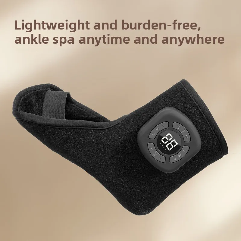 Wireless Electric Foot and Ankle Massager with Heat Vibration Air Compression for Pain Relief Muscle Relaxation Home Use Massage