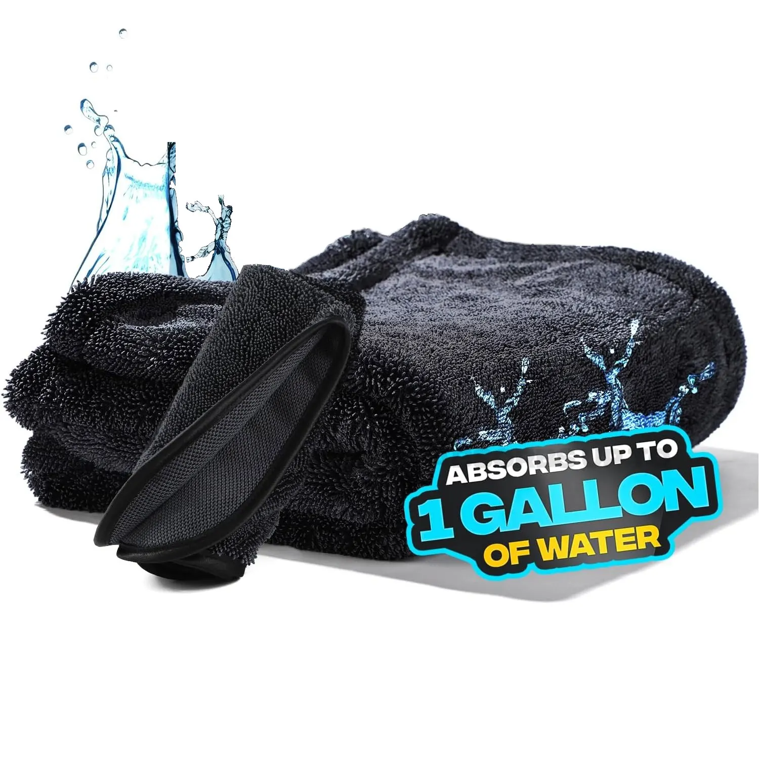 2Pack 600GSM Microfiber Towels for Cars Drying Towel Cleaning Cloths with Double Twisted Loop Drying Towels Car Detailing