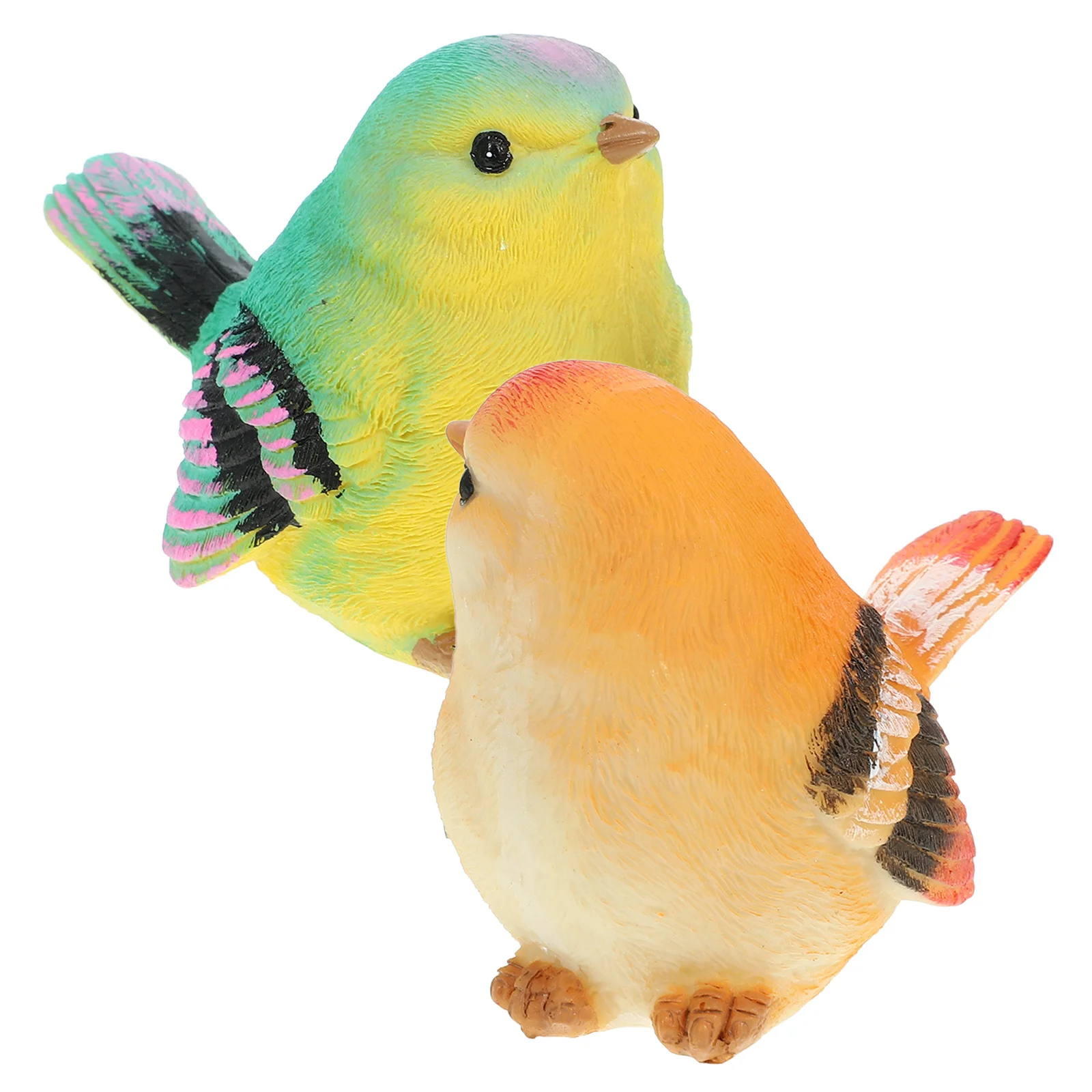 

2Pcs Resin Bird Statue Garden Ornament Decorative Artificial Birds for Outdoor Miniature Garden Home Party Plant Pot Decor