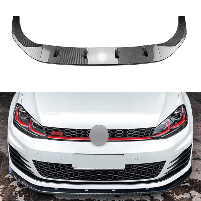 

For Volkswagen Golf 7 MK7 GTI R Rline 2013-2016 Front Bumper Spoiler Lip Lower Body Kit Diffuser Splitter Tuning Guard